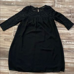 Black dress with lace detailing